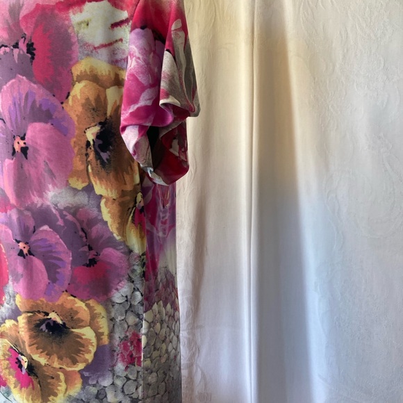 CLASS ROBERTO CAVALLI Vintage Midi Shift Dress Floral Print Size 14 - Picture 8 of 13